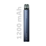 Das ELFA Turbo Pro Gerät in blau steht neben dem vertikalen Text “1200 mAh”.