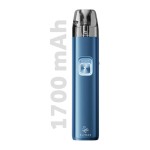 Ocean Blue ELFBAR ELFX 2 Pod Kit in aufrechter Position mit sichtbarer 1700-mAh-Angabe neben dem Gerät vor weißem Hintergrund.