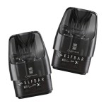 Zwei ELFBAR ELFX V2.0 Dual Mesh Pods nebeneinander vor weißem Hintergrund, kompatibel mit dem ELFBAR ELFX 2 Refillable Pod Kit.