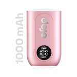 Der rosane Dojo Blast Akku steht neben der Ladeleistung von 1000 mAh.
