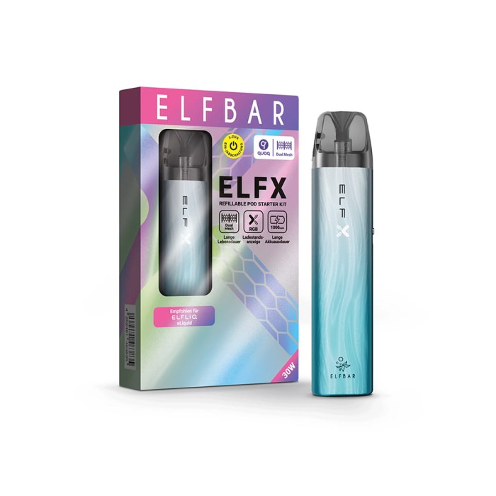 wann elfbar aufladen ELFX Pod-Kit | von | Nachfüllbar Elf Bar Pod Kit vape aufladen elf bar Farbe:Maroon SPARSET: 3x Elfliq +